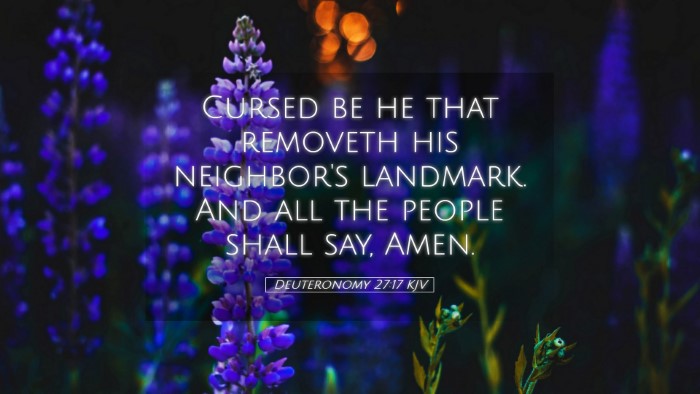 Picture 05 - Deuteronomy 27:17 KJV Desktop Wallpaper - Cursed be he that removeth his neighbor's - Desktop Bible Verse Wallpaper