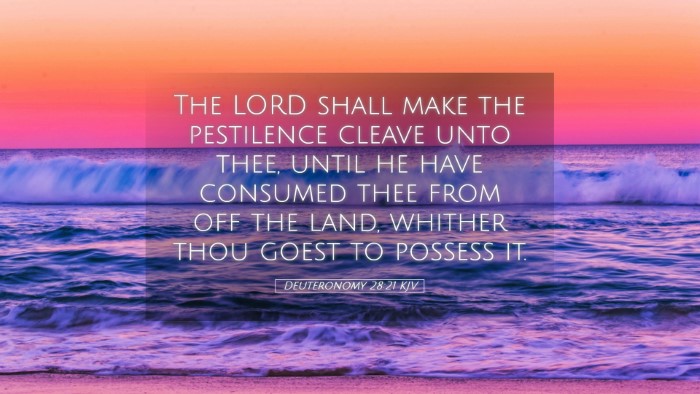 Picture 05 - Deuteronomy 28:21 KJV Desktop Wallpaper - The LORD shall make the pestilence cleave unto - Desktop Bible Verse Wallpaper