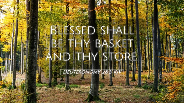 Picture 05 - Deuteronomy 28:5 KJV Desktop Wallpaper - Blessed shall be thy basket and thy - Desktop Bible Verse Wallpaper