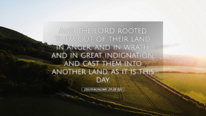 Picture 05 - Deuteronomy 29:28 KJV Desktop Wallpaper - And the LORD rooted them out of their land in - Desktop Bible Verse Wallpaper