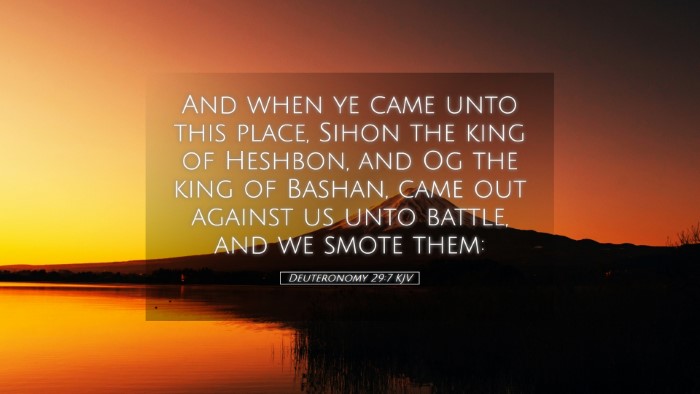 Picture 05 - Deuteronomy 29:7 KJV Desktop Wallpaper - And when ye came unto this place, Sihon the king - Desktop Bible Verse Wallpaper