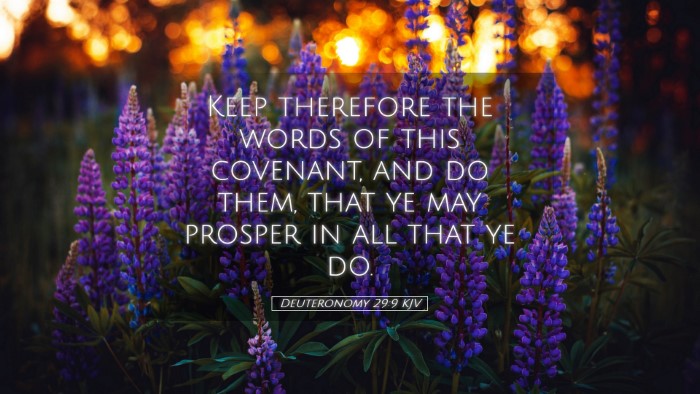 Picture 05 - Deuteronomy 29:9 KJV Desktop Wallpaper - Keep therefore the words of this covenant, and do - Desktop Bible Verse Wallpaper