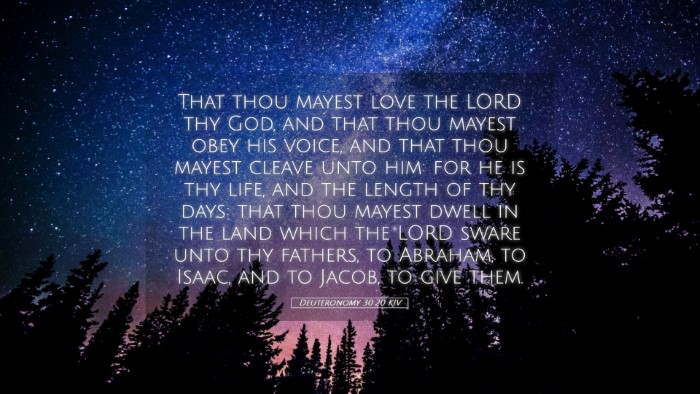 Picture 05 - Deuteronomy 30:20 KJV Desktop Wallpaper - That thou mayest love the LORD thy God, and that - Desktop Bible Verse Wallpaper