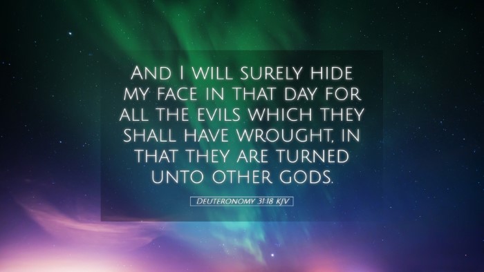 Picture 05 - Deuteronomy 31:18 KJV Desktop Wallpaper - And I will surely hide my face in that day for - Desktop Bible Verse Wallpaper