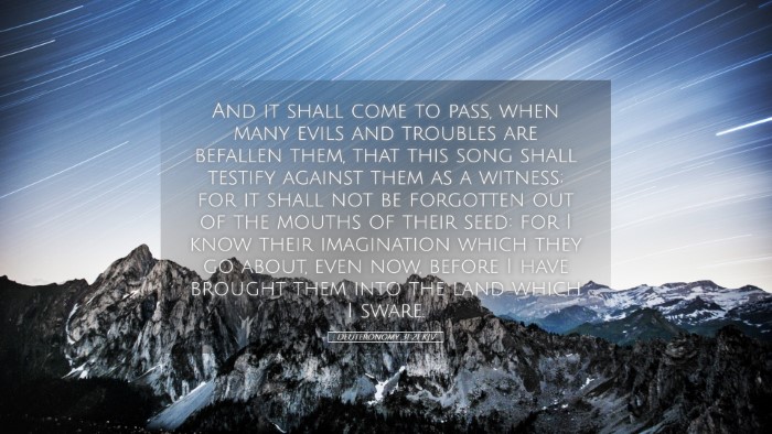Picture 05 - Deuteronomy 31:21 KJV Desktop Wallpaper - And it shall come to pass, when many evils and - Desktop Bible Verse Wallpaper
