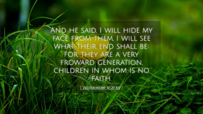 Picture 05 - Deuteronomy 32:20 KJV Desktop Wallpaper - And he said, I will hide my face from them, I - Desktop Bible Verse Wallpaper