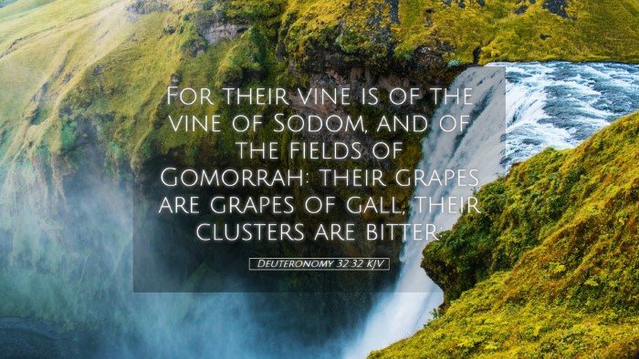Picture 05 - Deuteronomy 32:32 KJV Desktop Wallpaper - For their vine is of the vine of Sodom, and of - Desktop Bible Verse Wallpaper