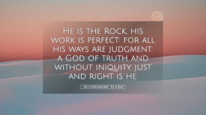 Picture 05 - Deuteronomy 32:4 KJV Desktop Wallpaper - He is the Rock, his work is perfect: for all his - Desktop Bible Verse Wallpaper