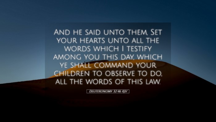 Picture 05 - Deuteronomy 32:46 KJV Desktop Wallpaper - And he said unto them, Set your hearts unto all - Desktop Bible Verse Wallpaper