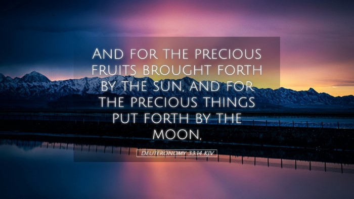 Picture 05 - Deuteronomy 33:14 KJV Desktop Wallpaper - And for the precious fruits brought forth by the - Desktop Bible Verse Wallpaper