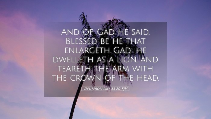 Picture 05 - Deuteronomy 33:20 KJV Desktop Wallpaper - And of Gad he said, Blessed be he that enlargeth - Desktop Bible Verse Wallpaper
