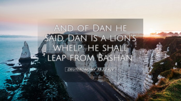 Picture 05 - Deuteronomy 33:22 KJV Desktop Wallpaper - And of Dan he said, Dan is a lion's whelp: he - Desktop Bible Verse Wallpaper