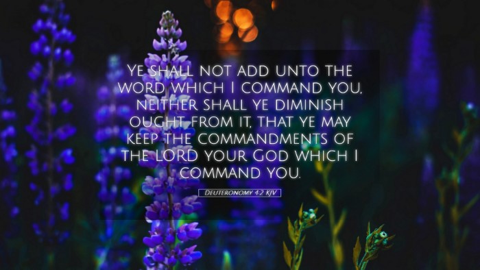 Picture 05 - Deuteronomy 4:2 KJV Desktop Wallpaper - Ye shall not add unto the word which I command - Desktop Bible Verse Wallpaper
