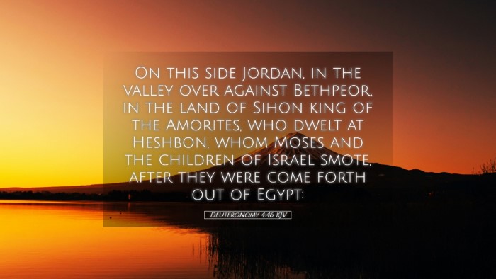 Picture 05 - Deuteronomy 4:46 KJV Desktop Wallpaper - On this side Jordan, in the valley over against - Desktop Bible Verse Wallpaper