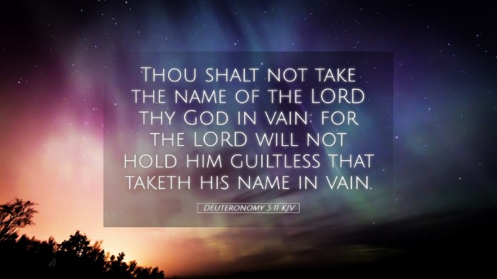 Picture 05 - Deuteronomy 5:11 KJV Desktop Wallpaper - Thou shalt not take the name of the LORD thy God - Desktop Bible Verse Wallpaper