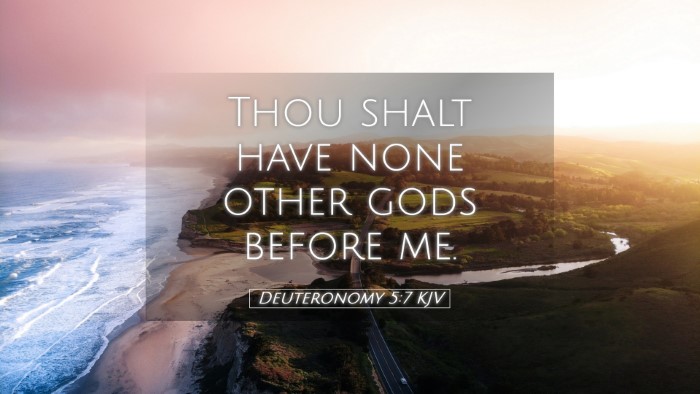 Picture 05 - Deuteronomy 5:7 KJV Desktop Wallpaper - Thou shalt have none other gods before - Desktop Bible Verse Wallpaper