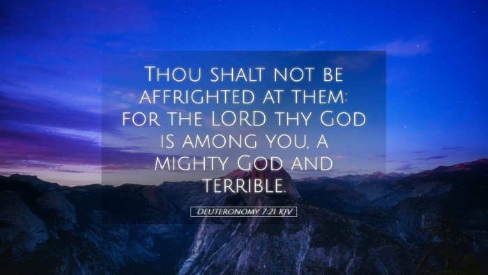 Picture 05 - Deuteronomy 7:21 KJV Desktop Wallpaper - Thou shalt not be affrighted at them: for the - Desktop Bible Verse Wallpaper