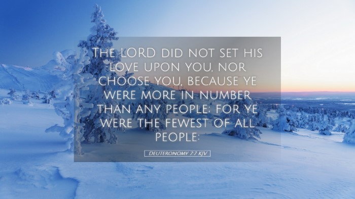 Picture 05 - Deuteronomy 7:7 KJV Desktop Wallpaper - The LORD did not set his love upon you, nor - Desktop Bible Verse Wallpaper