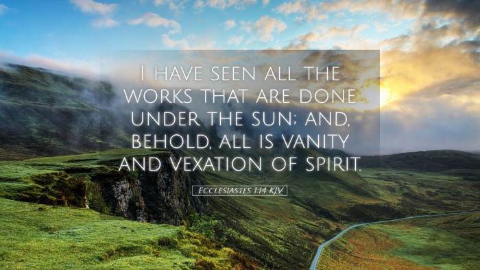Picture 05 - Ecclesiastes 1:14 KJV Desktop Wallpaper - I have seen all the works that are done under the - Desktop Bible Verse Wallpaper