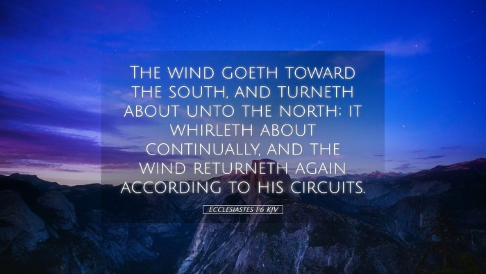 Picture 05 - Ecclesiastes 1:6 KJV Desktop Wallpaper - The wind goeth toward the south, and turneth - Desktop Bible Verse Wallpaper