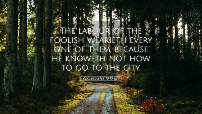 Picture 05 - Ecclesiastes 10:15 KJV Desktop Wallpaper - The labour of the foolish wearieth every one of - Desktop Bible Verse Wallpaper