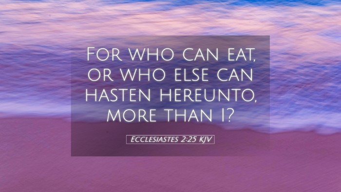 Picture 05 - Ecclesiastes 2:25 KJV Desktop Wallpaper - For who can eat, or who else can hasten hereunto, - Desktop Bible Verse Wallpaper