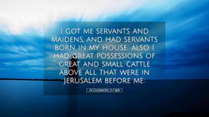 Picture 05 - Ecclesiastes 2:7 KJV Desktop Wallpaper - I got me servants and maidens, and had servants - Desktop Bible Verse Wallpaper