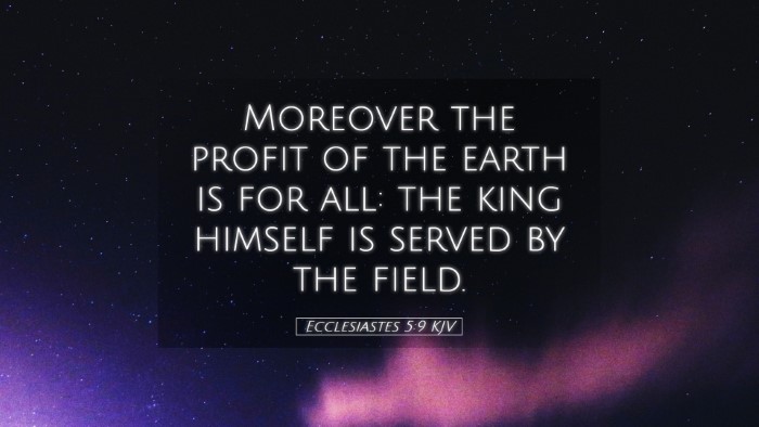 Picture 05 - Ecclesiastes 5:9 KJV Desktop Wallpaper - Moreover the profit of the earth is for all: the - Desktop Bible Verse Wallpaper