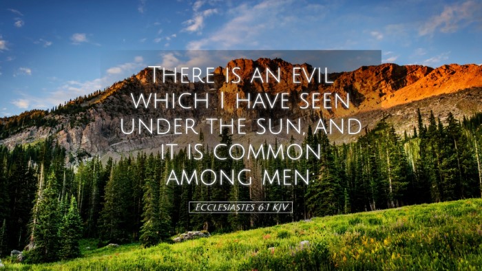 Picture 05 - Ecclesiastes 6:1 KJV Desktop Wallpaper - There is an evil which I have seen under the sun, - Desktop Bible Verse Wallpaper