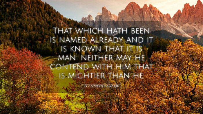Picture 05 - Ecclesiastes 6:10 KJV Desktop Wallpaper - That which hath been is named already, and it is - Desktop Bible Verse Wallpaper