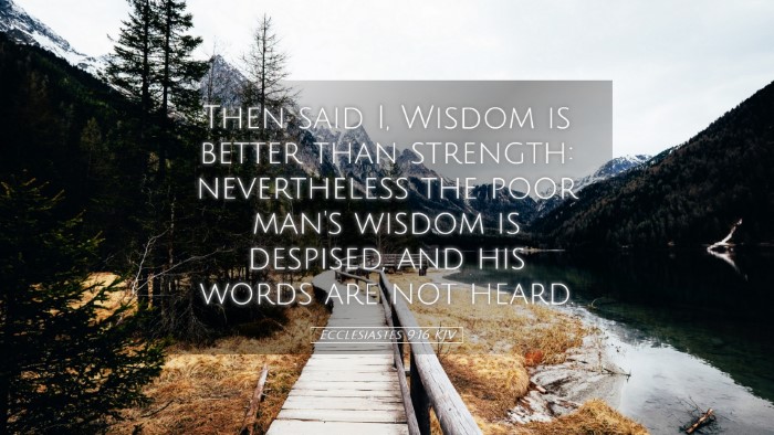 Picture 05 - Ecclesiastes 9:16 KJV Desktop Wallpaper - Then said I, Wisdom is better than strength: - Desktop Bible Verse Wallpaper
