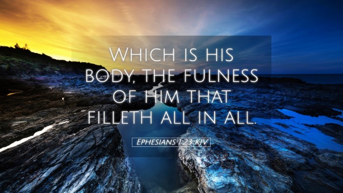 Picture 05 - Ephesians 1:23 KJV Desktop Wallpaper - Which is his body, the fulness of him that - Desktop Bible Verse Wallpaper