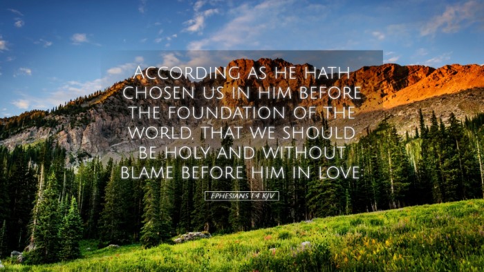 Picture 05 - Ephesians 1:4 KJV Desktop Wallpaper - According as he hath chosen us in him before the - Desktop Bible Verse Wallpaper