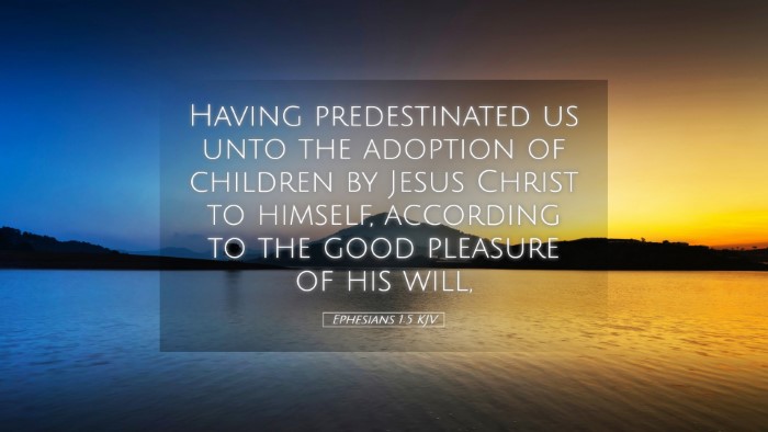 Picture 05 - Ephesians 1:5 KJV Desktop Wallpaper - Having predestinated us unto the adoption of - Desktop Bible Verse Wallpaper