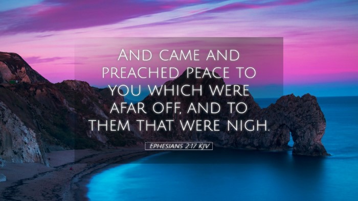 Picture 05 - Ephesians 2:17 KJV Desktop Wallpaper - And came and preached peace to you which were - Desktop Bible Verse Wallpaper