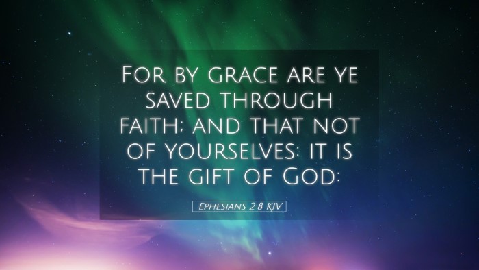Picture 05 - Ephesians 2:8 KJV Desktop Wallpaper - For by grace are ye saved through faith; and that - Desktop Bible Verse Wallpaper