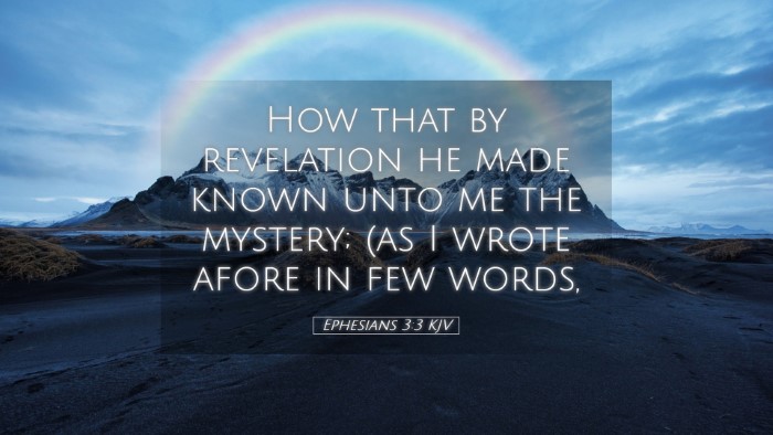 Picture 05 - Ephesians 3:3 KJV Desktop Wallpaper - How that by revelation he made known unto me the - Desktop Bible Verse Wallpaper