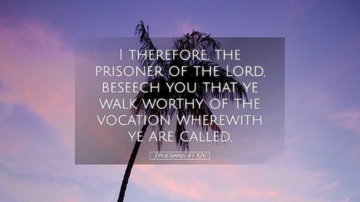 Picture 05 - Ephesians 4:1 KJV Desktop Wallpaper - I therefore, the prisoner of the Lord, beseech - Desktop Bible Verse Wallpaper