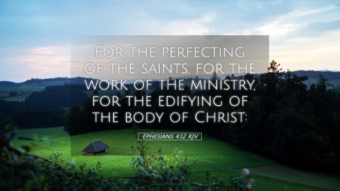 Picture 05 - Ephesians 4:12 KJV Desktop Wallpaper - For the perfecting of the saints, for the work of - Desktop Bible Verse Wallpaper