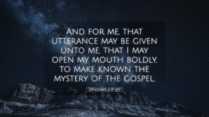 Picture 05 - Ephesians 6:19 KJV Desktop Wallpaper - And for me, that utterance may be given unto me, - Desktop Bible Verse Wallpaper