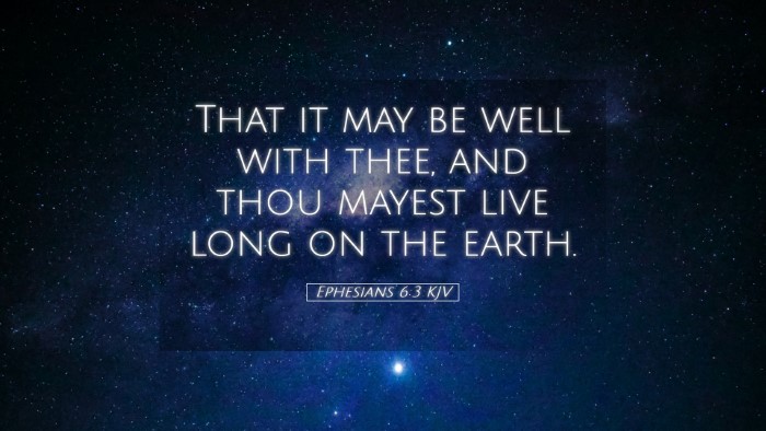 Picture 05 - Ephesians 6:3 KJV Desktop Wallpaper - That it may be well with thee, and thou mayest - Desktop Bible Verse Wallpaper