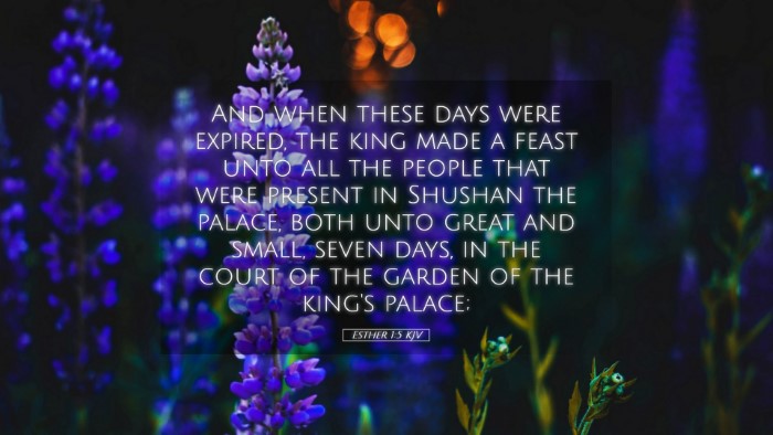 Picture 05 - Esther 1:5 KJV Desktop Wallpaper - And when these days were expired, the king made a - Desktop Bible Verse Wallpaper