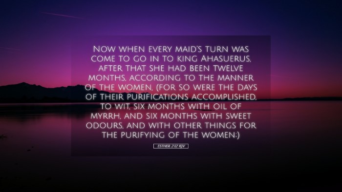 Picture 05 - Esther 2:12 KJV Desktop Wallpaper - Now when every maid's turn was come to go in to - Desktop Bible Verse Wallpaper