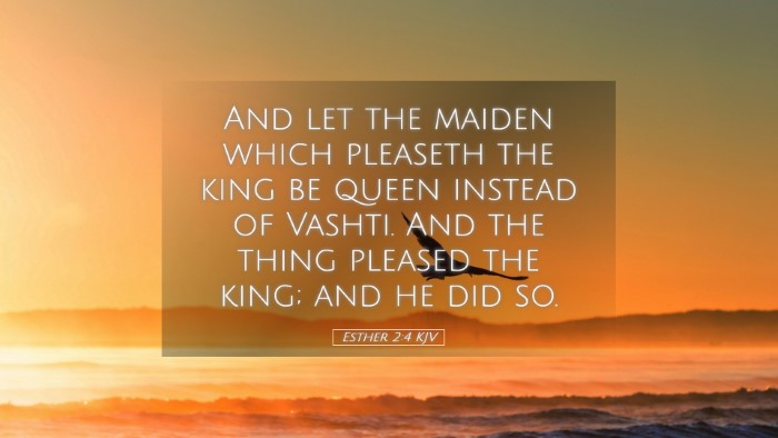 Picture 05 - Esther 2:4 KJV Desktop Wallpaper - And let the maiden which pleaseth the king be - Desktop Bible Verse Wallpaper