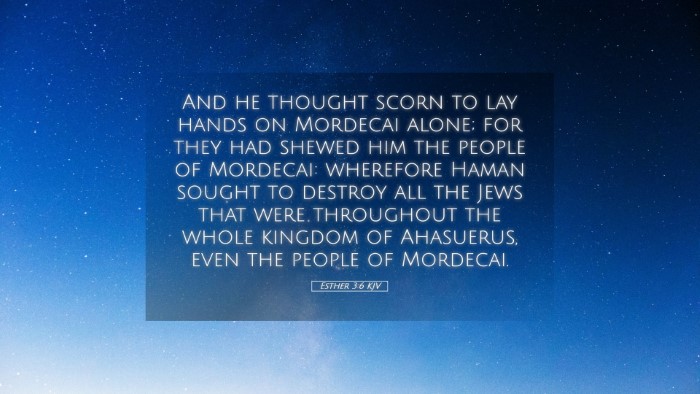 Picture 05 - Esther 3:6 KJV Desktop Wallpaper - And he thought scorn to lay hands on Mordecai - Desktop Bible Verse Wallpaper
