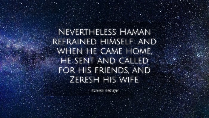 Picture 05 - Esther 5:10 KJV Desktop Wallpaper - Nevertheless Haman refrained himself: and when he - Desktop Bible Verse Wallpaper