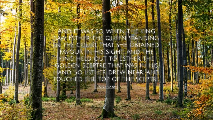 Picture 05 - Esther 5:2 KJV Desktop Wallpaper - And it was so, when the king saw Esther the queen - Desktop Bible Verse Wallpaper
