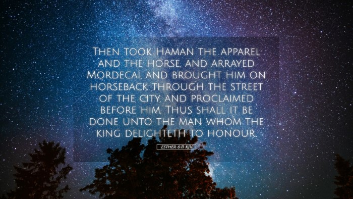 Picture 05 - Esther 6:11 KJV Desktop Wallpaper - Then took Haman the apparel and the horse, and - Desktop Bible Verse Wallpaper