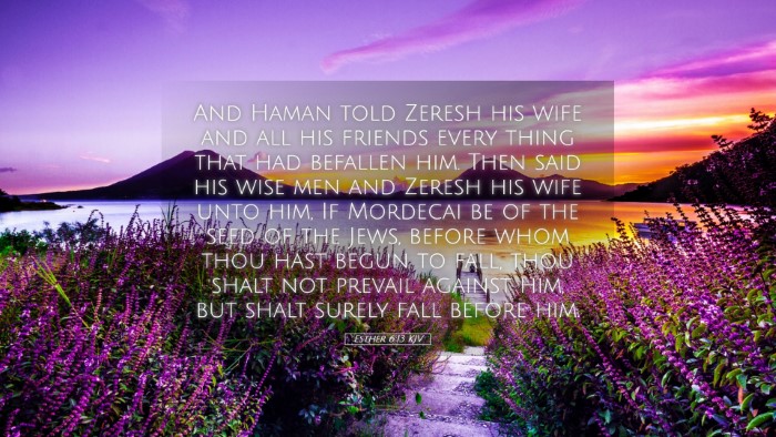Picture 05 - Esther 6:13 KJV Desktop Wallpaper - And Haman told Zeresh his wife and all his - Desktop Bible Verse Wallpaper