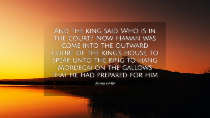 Picture 05 - Esther 6:4 KJV Desktop Wallpaper - And the king said, Who is in the court? Now Haman - Desktop Bible Verse Wallpaper